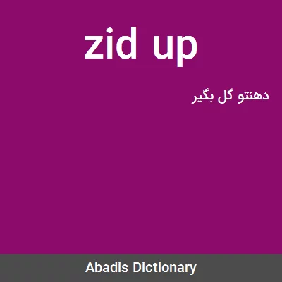 معنی zid up